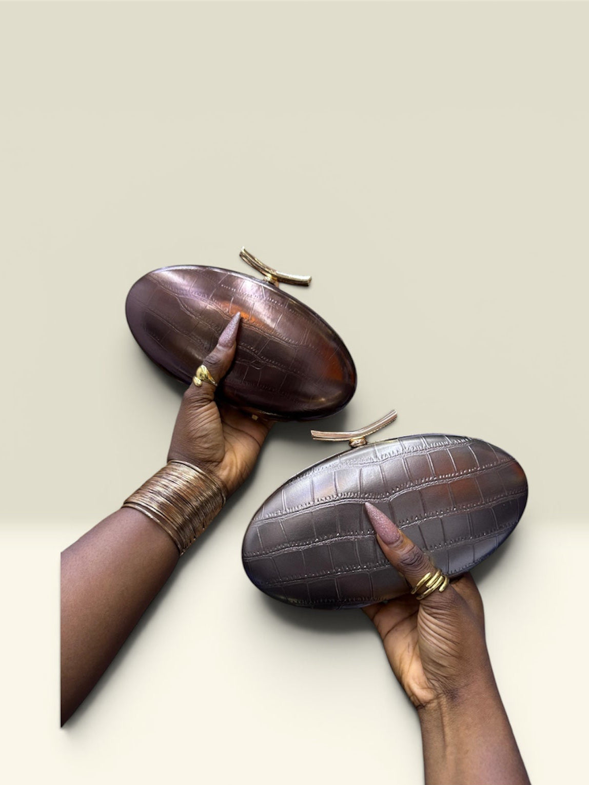 Oval Leather Purse
