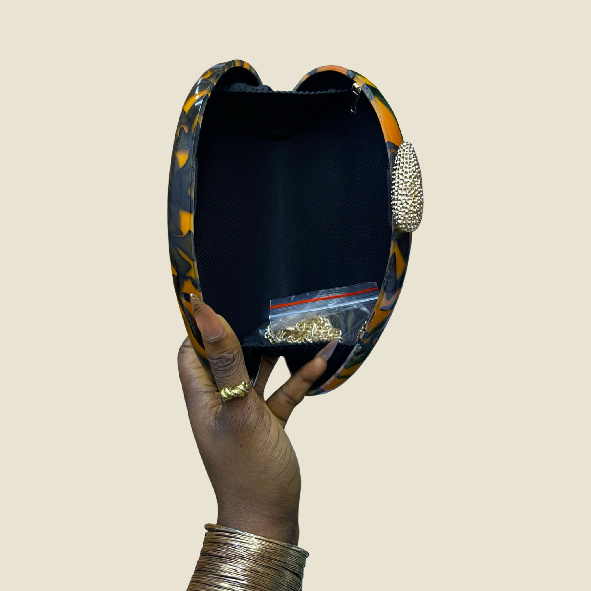 The Amber Mosaic Clutch purse