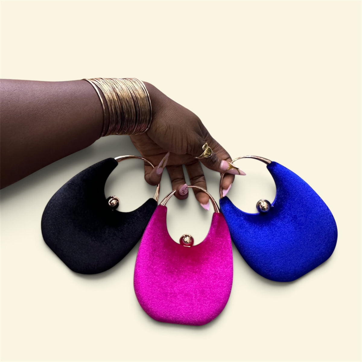 Crescent Orb Handle Bag