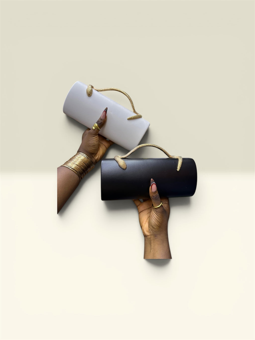 Cylindrical Top Handle purse