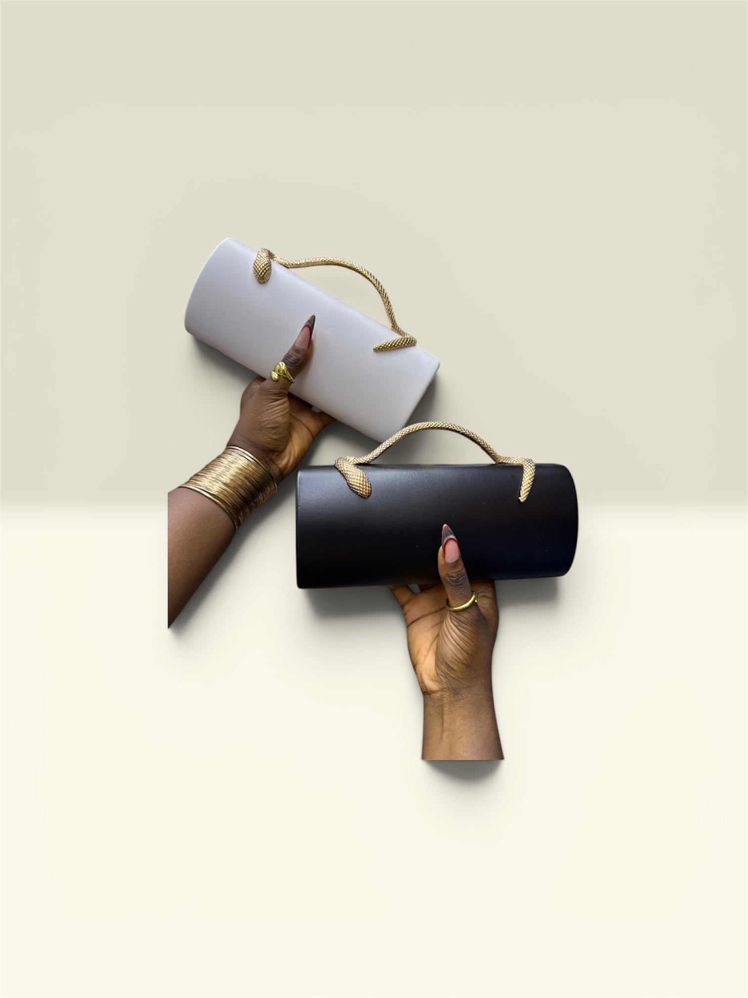 Cylindrical Top Handle purse