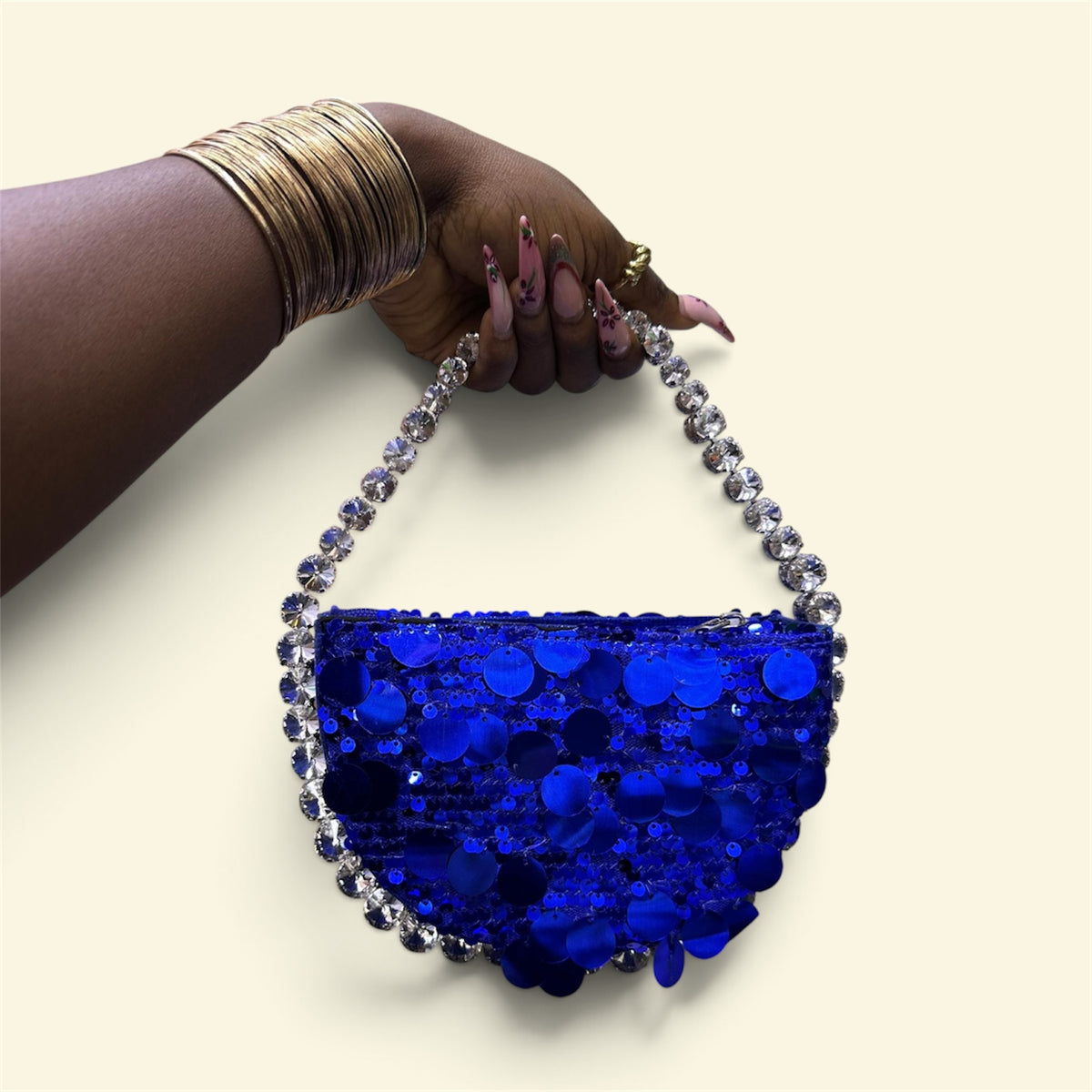 Sequin Rhinestone Chain Shoulder Bag