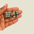 Tweed Woven Stud Earrings