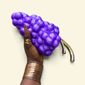 Purple Grape Beaded Clutch Purse