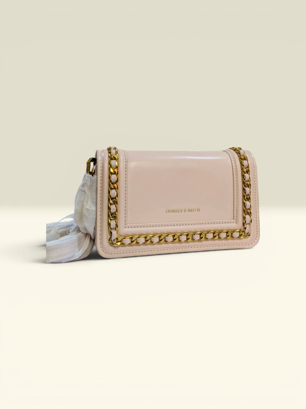 CHARLES & KEITH Chain Embellished Shoulder Bag