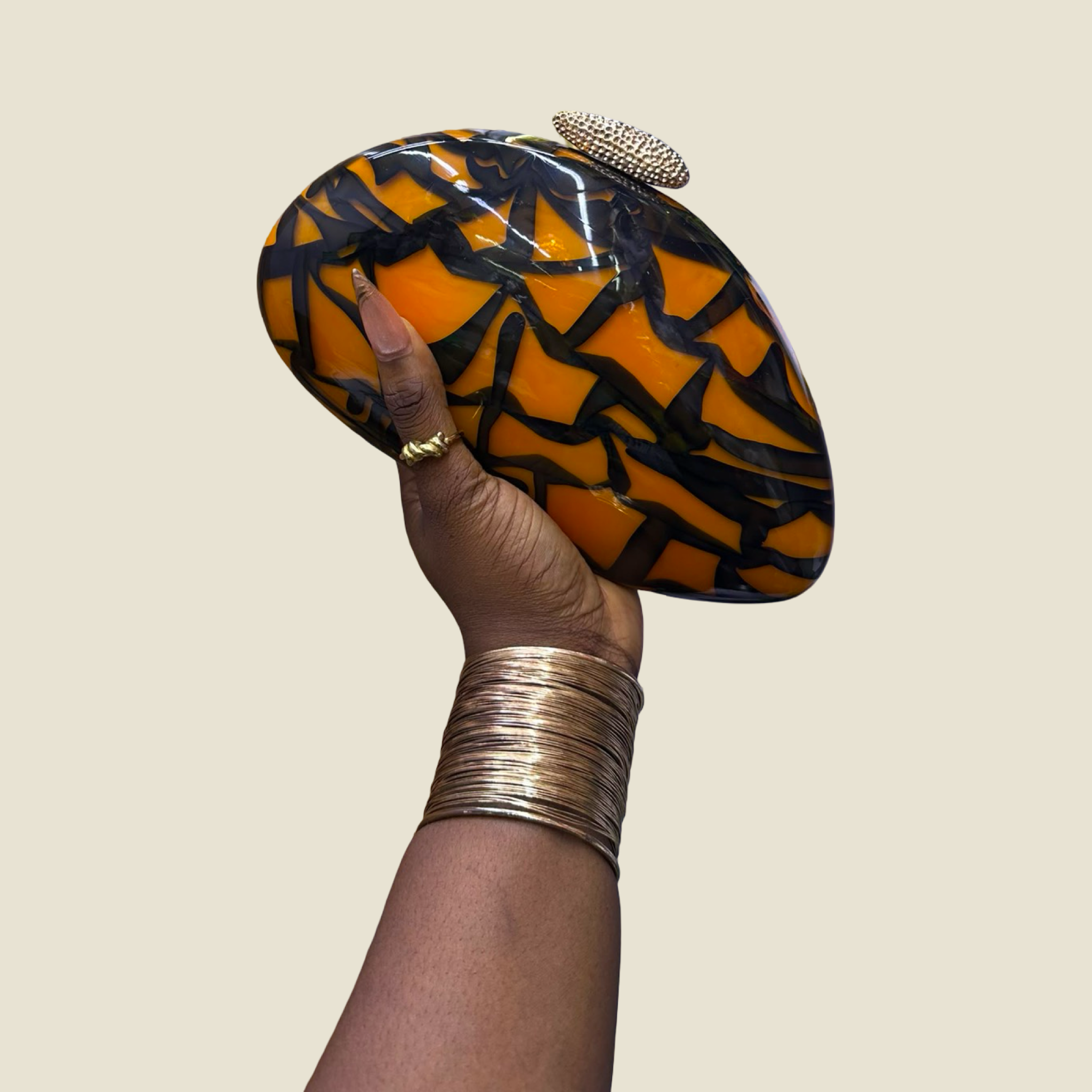 The Amber Mosaic Clutch purse