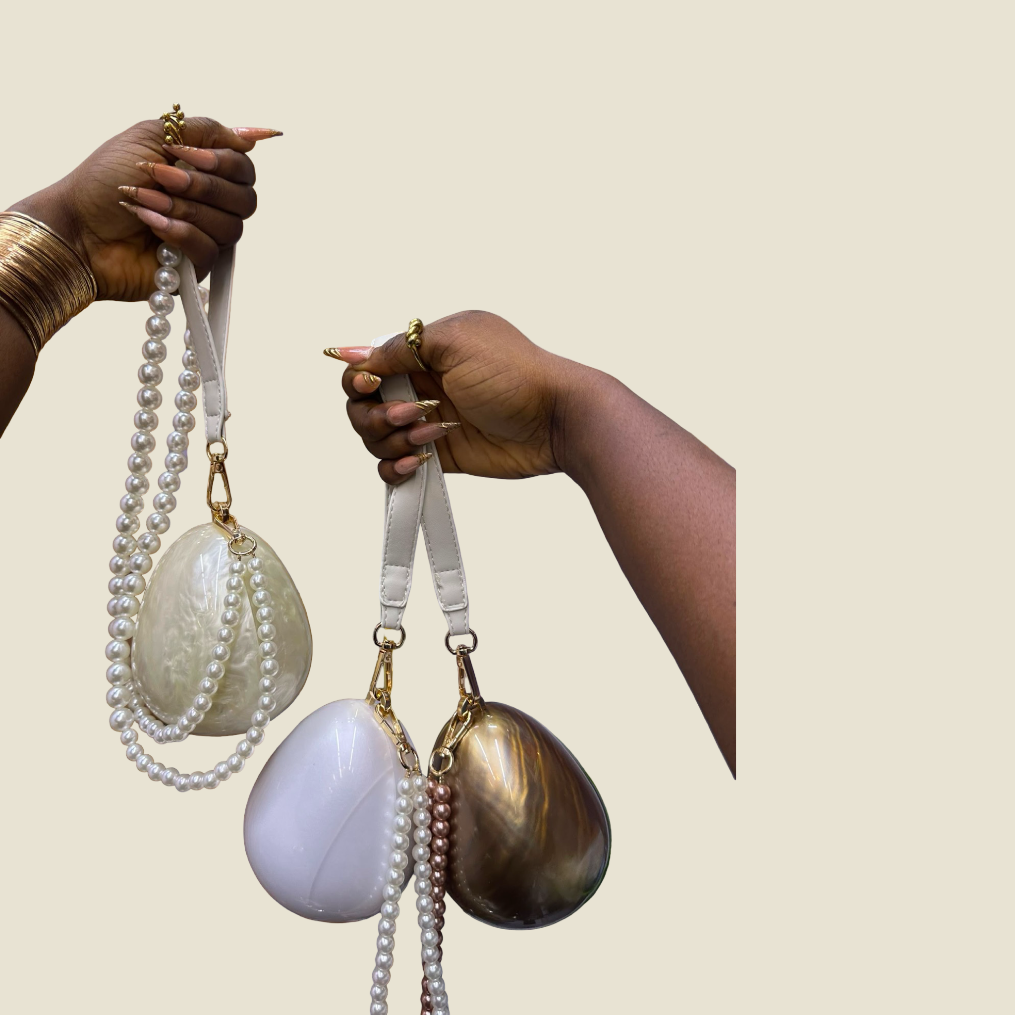Lustre Pearl Clutch Purse