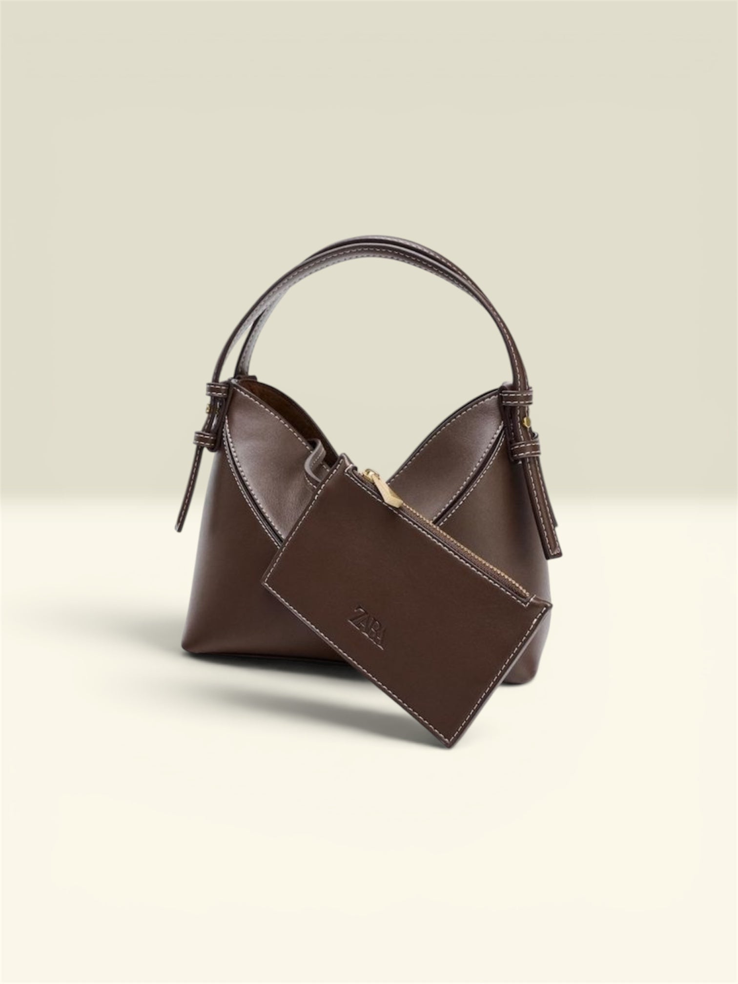 Zara Canvas Hobo Bag & Pouch Set
