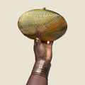 Sculptural Metallic Evening purse