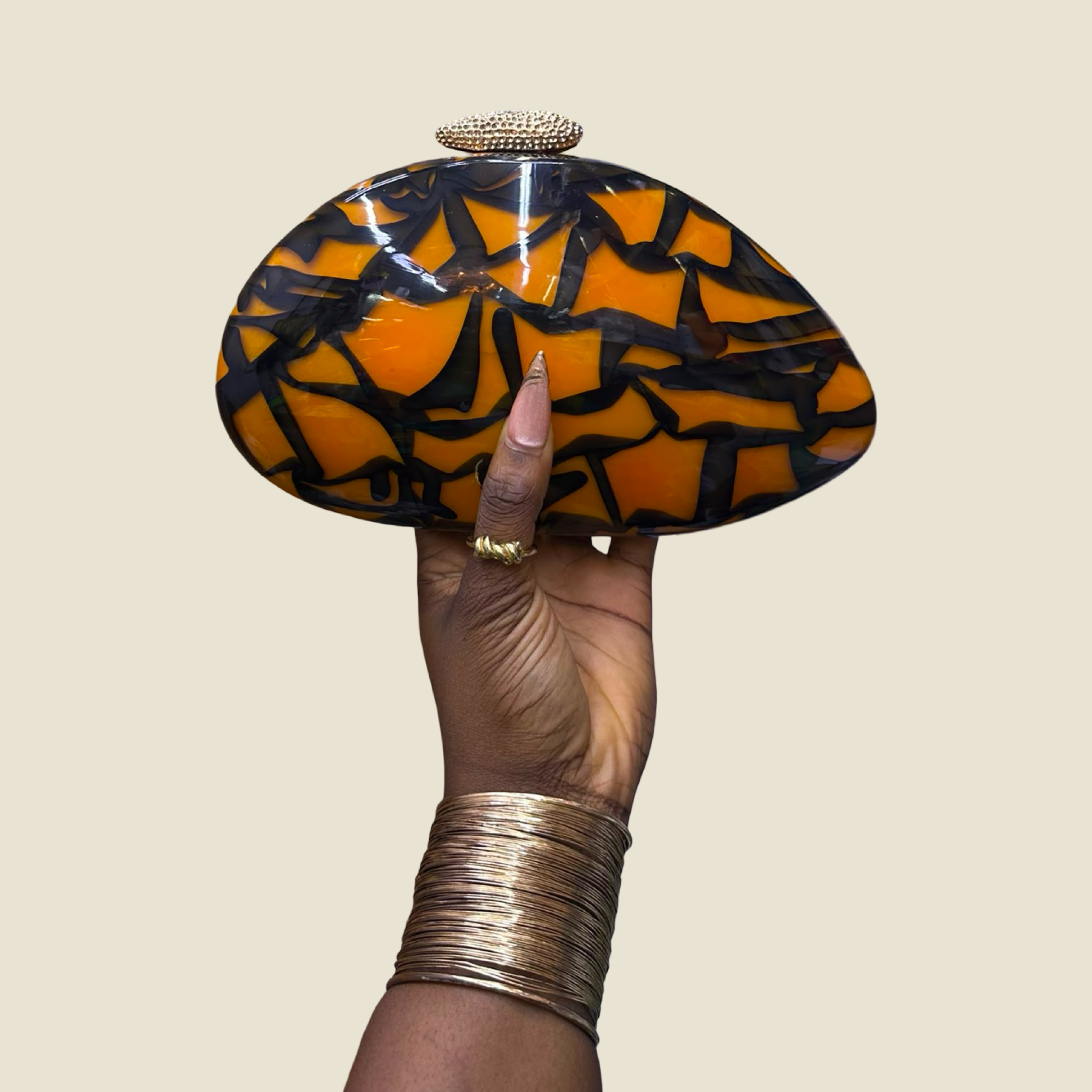 The Amber Mosaic Clutch purse