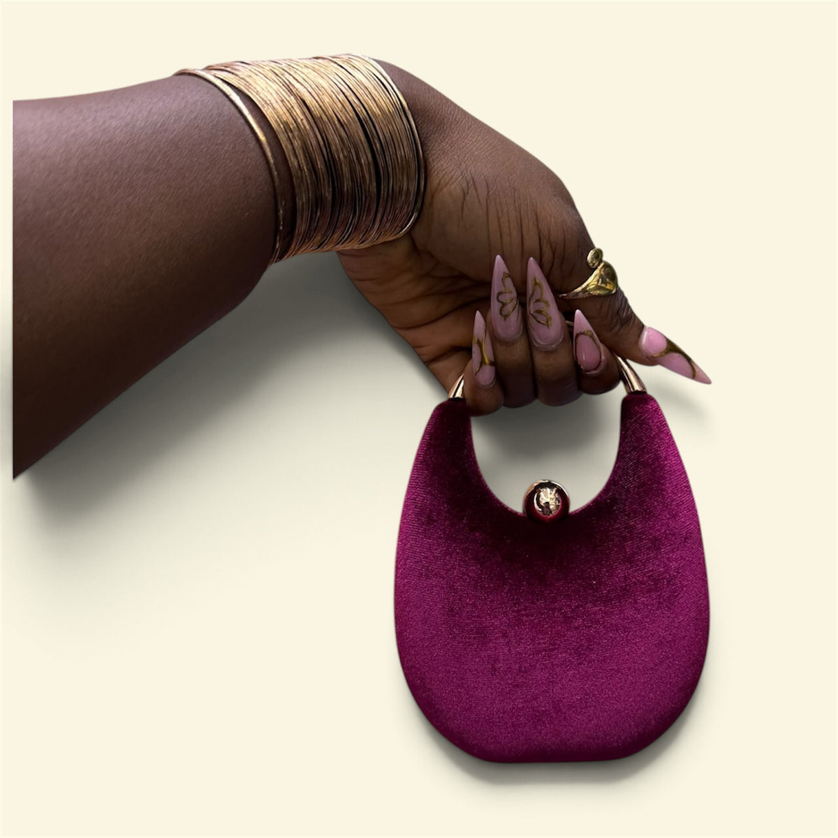 Crescent Orb Handle Bag