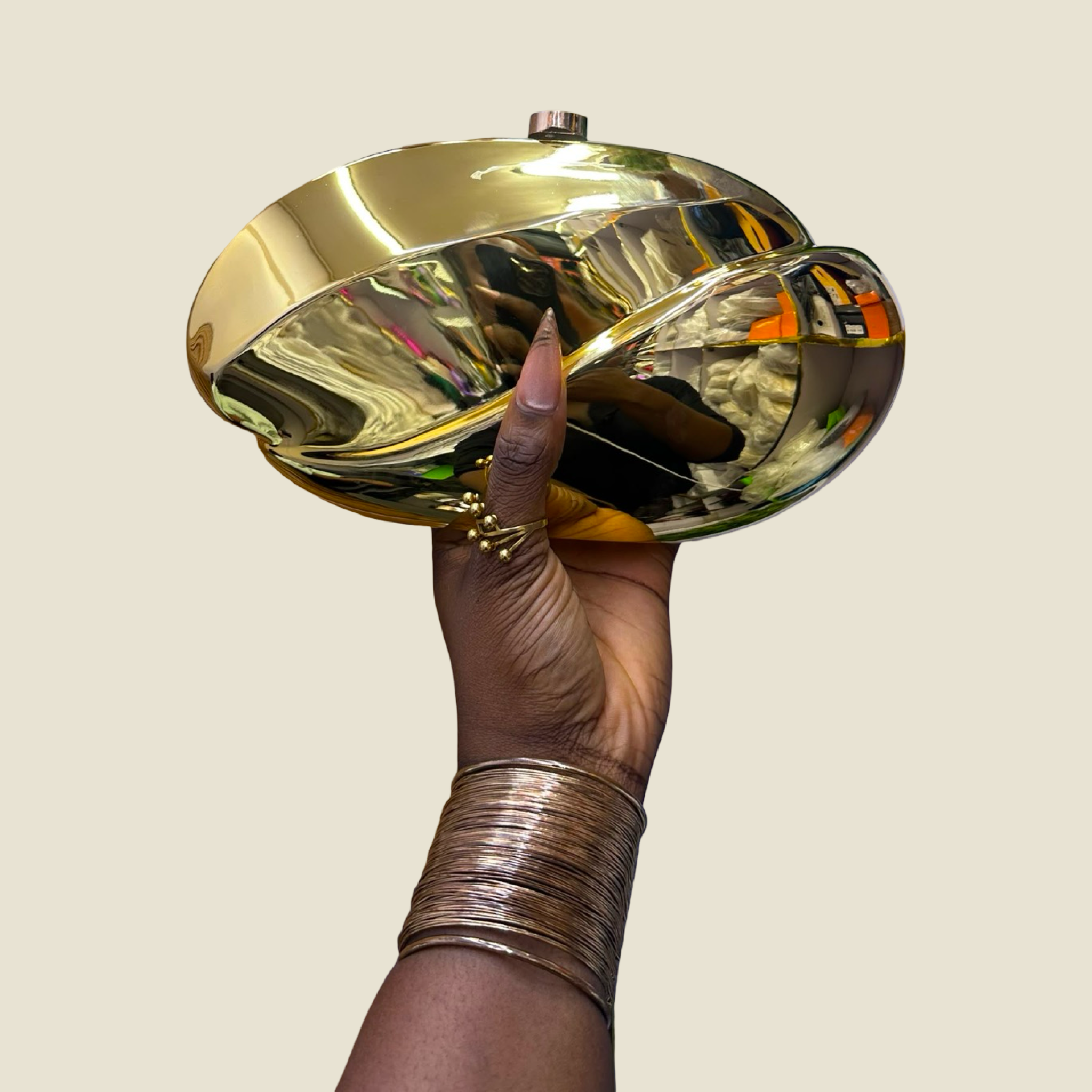 Crimson Mirror Aura Clutch purse