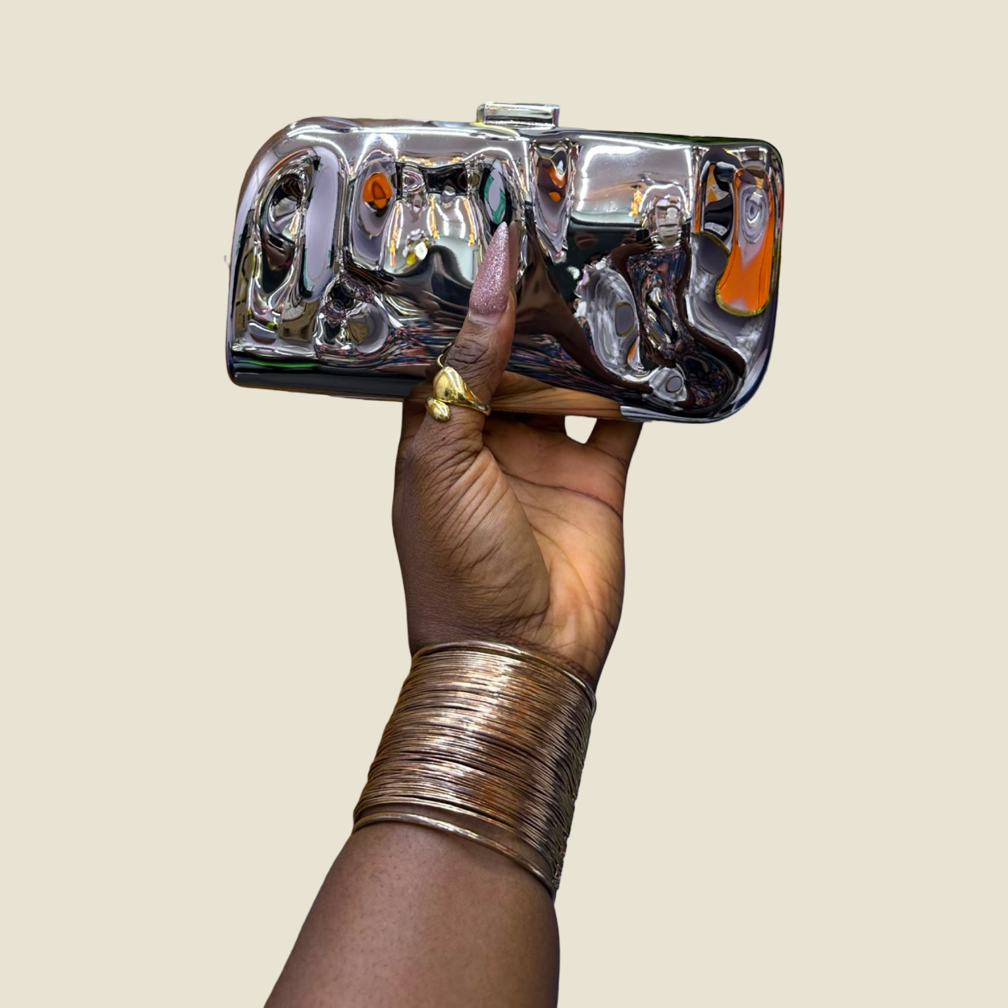 Prism Mirror Clutch purse