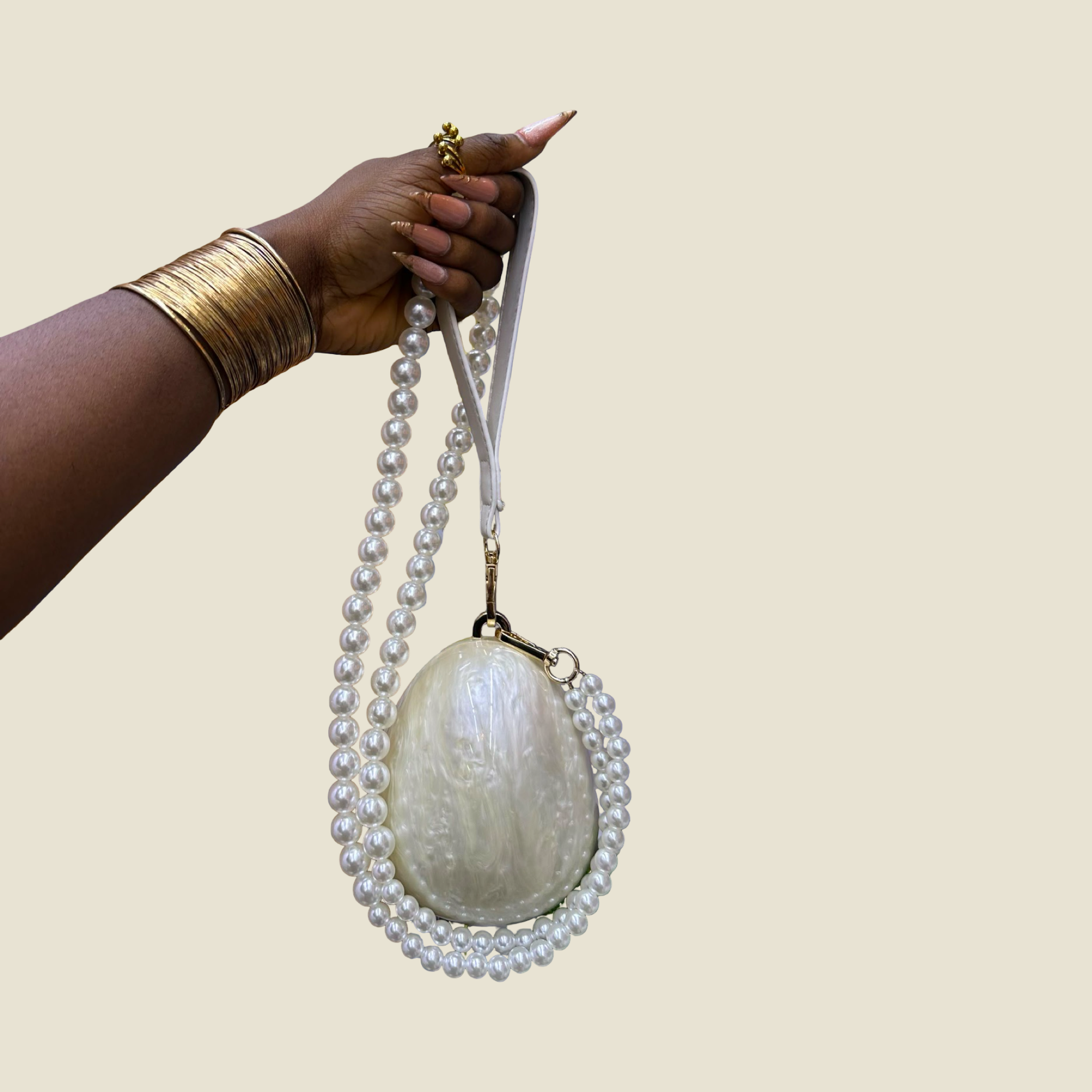 Lustre Pearl Clutch Purse