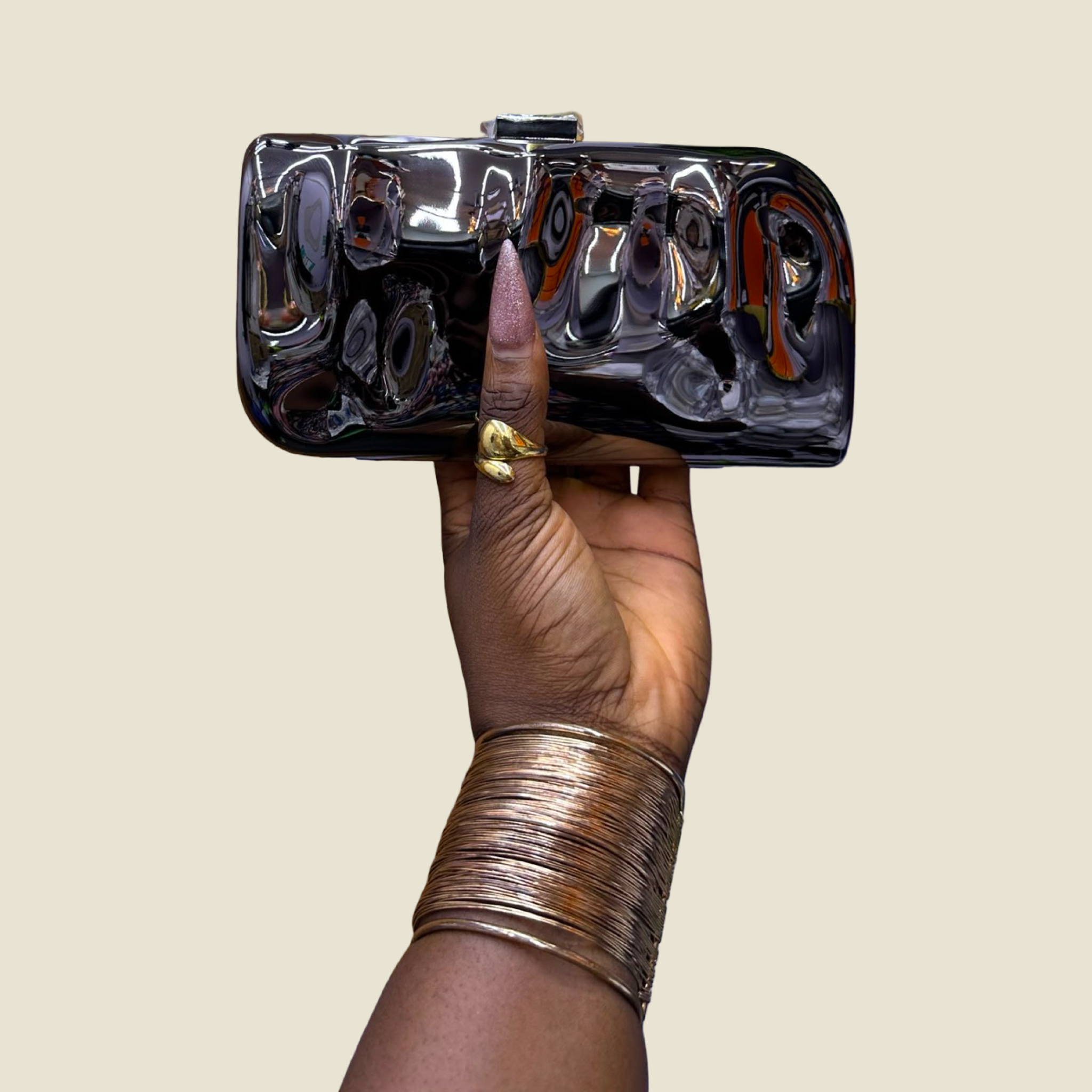 Prism Mirror Clutch purse