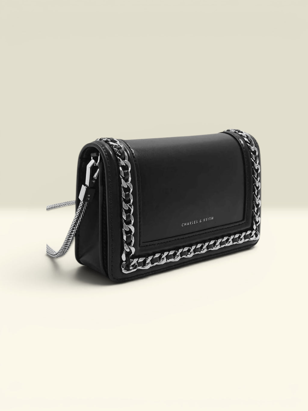 CHARLES & KEITH Chain Embellished Shoulder Bag