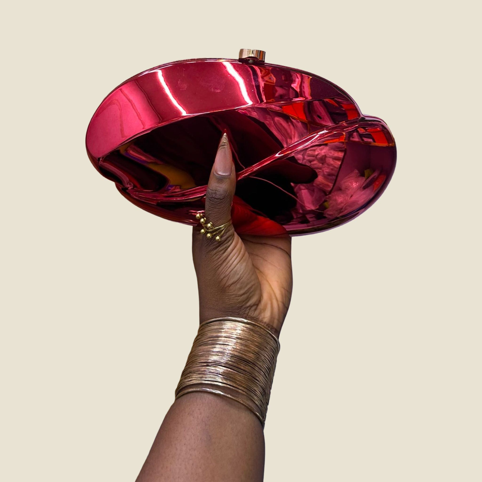 Crimson Mirror Aura Clutch purse