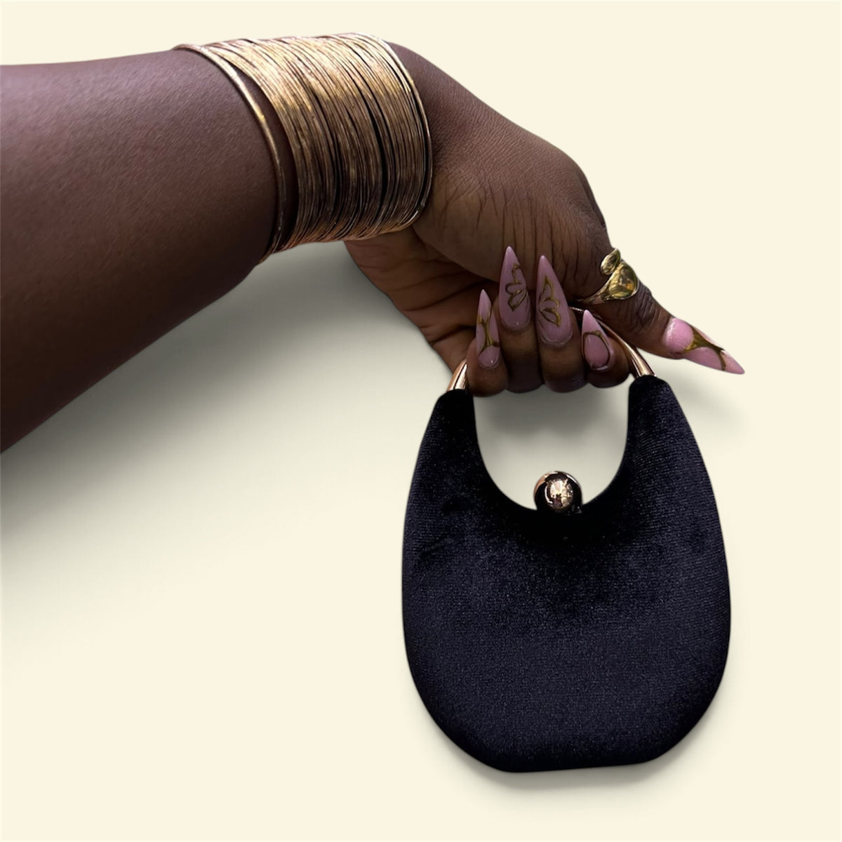 Crescent Orb Handle Bag