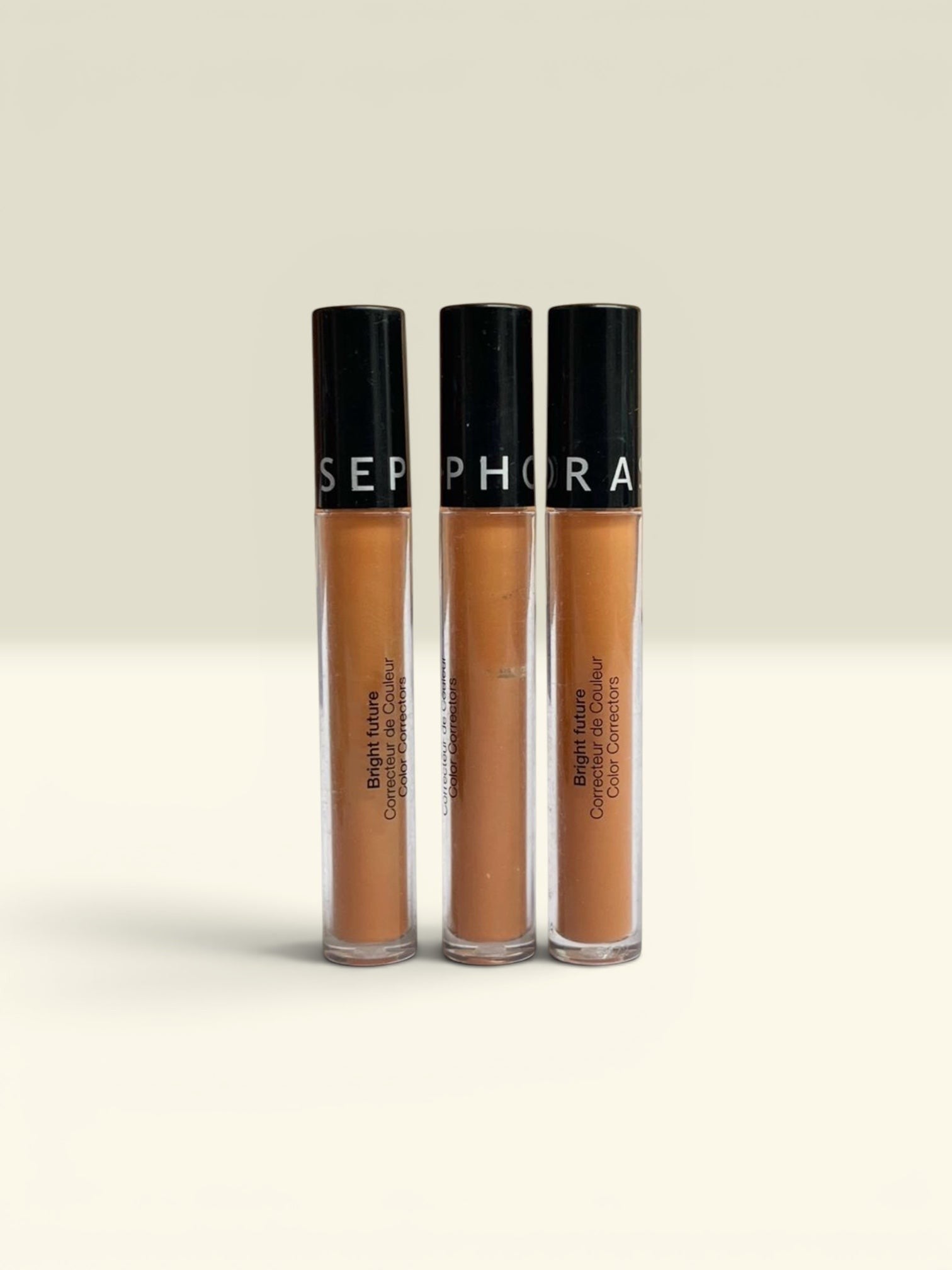 THE GOOD FIND Sephora Bright Future Color Corrector in a warm, peachy-orange shade. Set of 3.